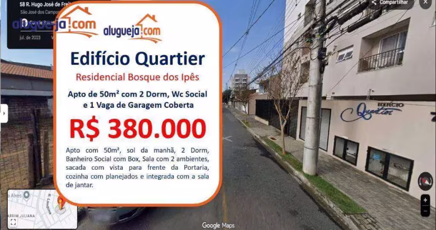 Apartamento com 2 dormitórios à venda, 50 m² por r$ 380.000 - residencial bosque dos ipês - são josé dos campos/sp