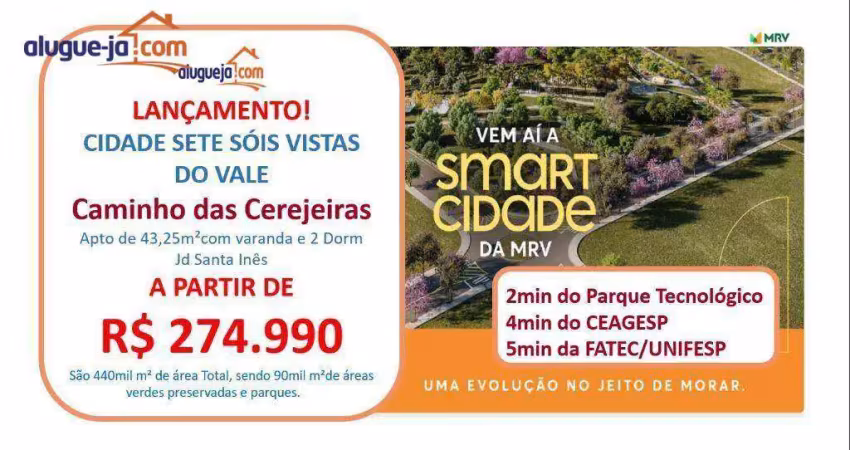 Apartamento com 2 dormitórios à venda, 43 m² por r$ 274.990 - jardim santa inês - são josé dos campos/sp