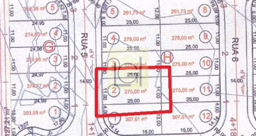 Terreno à venda em Itu-SP, residencial paulo japur, 275,00 m² de área!