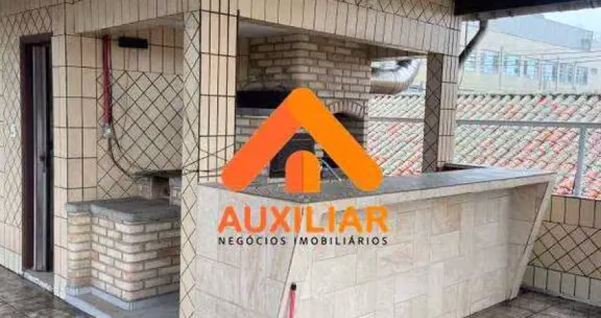 Casa sobreposta alta, 2 dormitórios, sacada, estuário, santos
