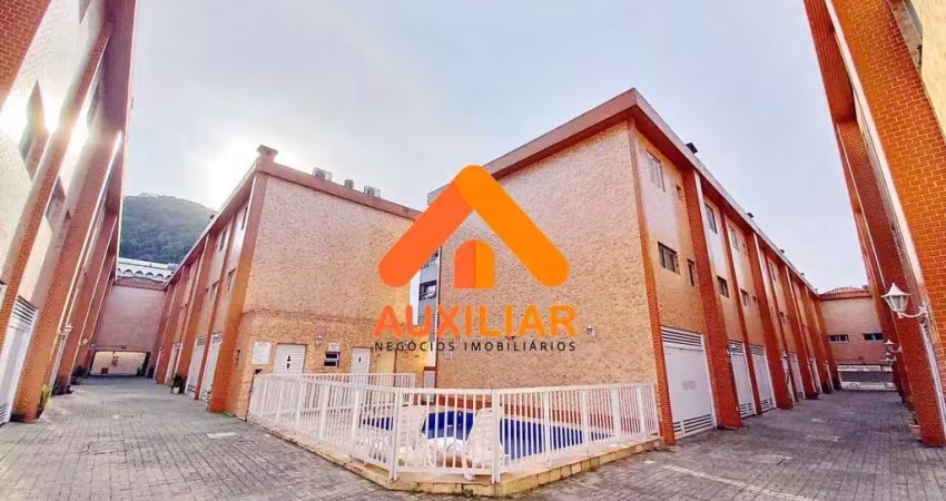 Casa em condomínio em marapé, santos – 75 m², 2 suítes, 2 dormitórios, lazer com piscina