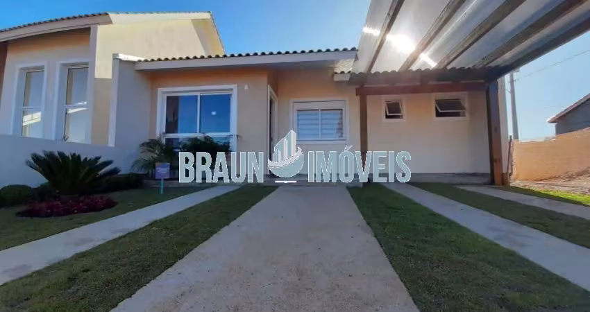 Residencial villaggio blu, condomínio fechado com casa 3 dormitórios em cachoeirinha e entrada pacelada em 60x.