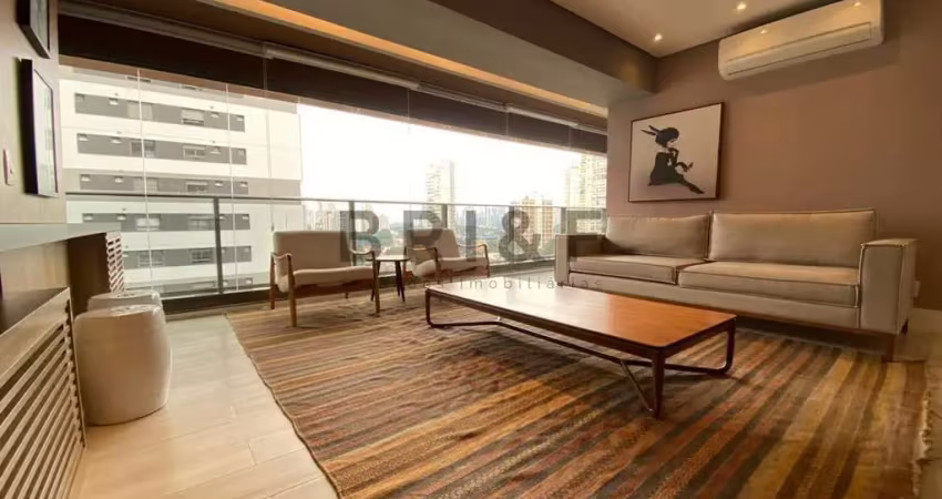 2 dormitórios suítes e 2 vagas com 85m² mobiliado no brooklin com lazer completo