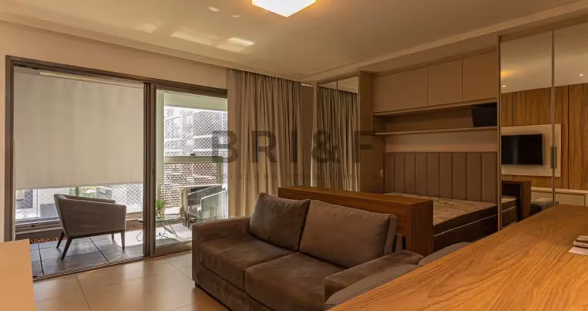 Apartamento para locação habitarte 41 m², 1 dorm, 1 vaga mobiliado - brooklin - são paulo