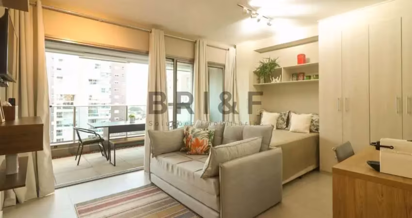 Apartamento para locação no brooklin - habitarte verde 43 m², 1 dorm, 1 vaga mobiliado - são paulo