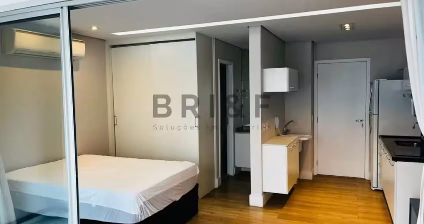 Studio para locação - 39m² - mobiliado - 1 vaga - brookllin - são paulo/sp