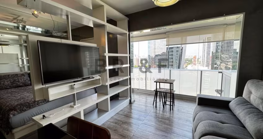 Apartamento studio mobiliado para locação - 33m² , 1 vaga - Chácara Santo Antônio, São Paulo/SP