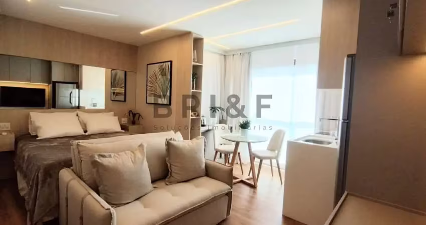 Apartamento studio mobiliado e equipado, lazer fantástico e toda mobilidade na vila nova conceição
