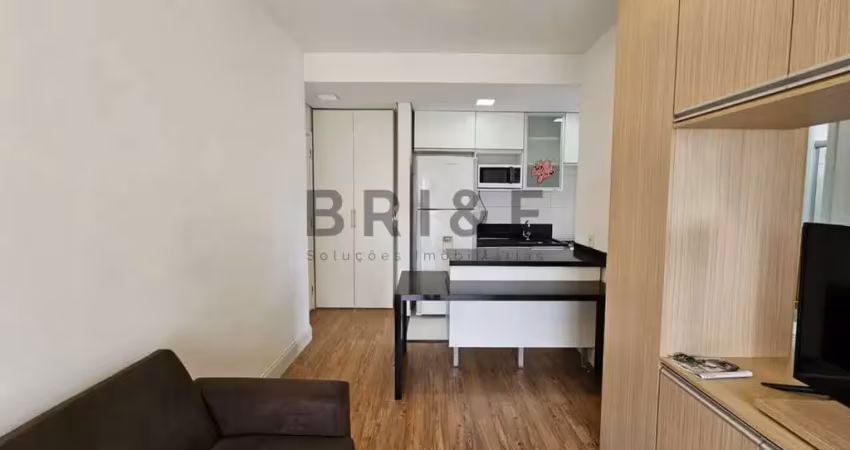 Apartamento para locação/venda 44m²,  mobiliado, 1 suíte, varanda, 1 vaga. brooklin, sp.