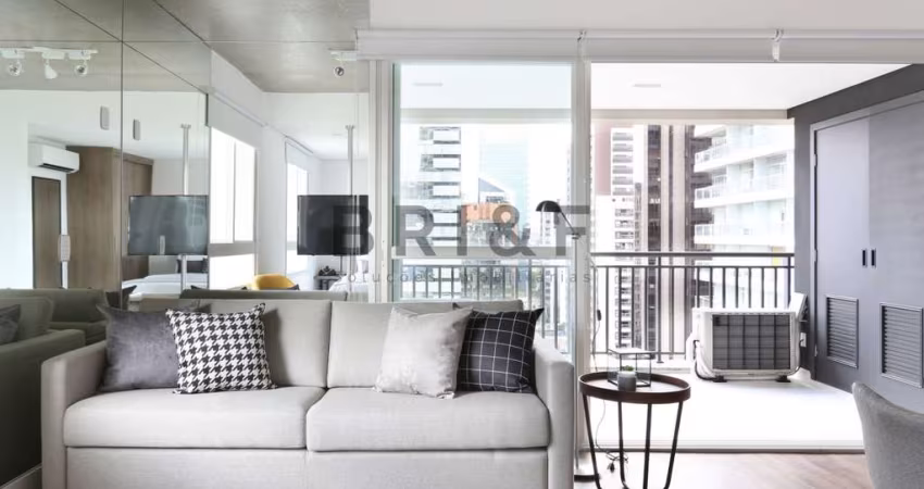 Apartamento para locação, 63m², 1 suíte, 1 lavado, varanda e 1 vaga. Cidade Monções, SP.