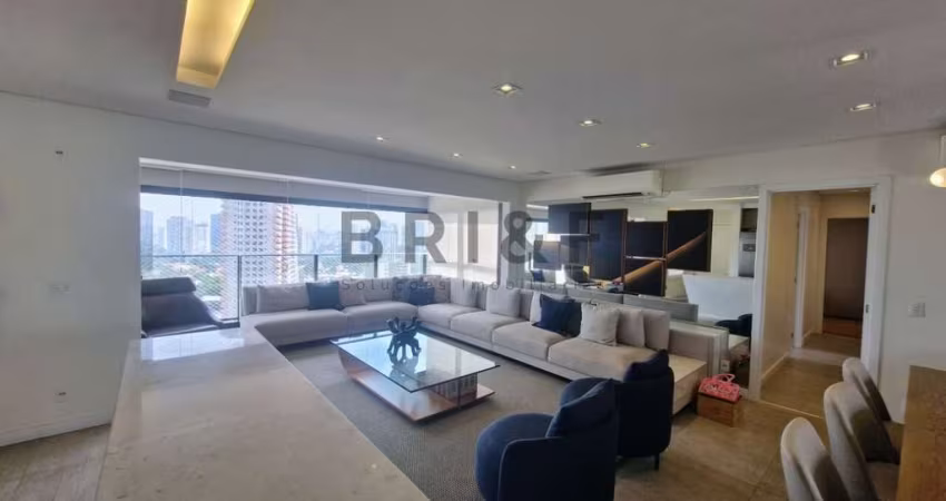 Apartamento para venda ou locação com 3 suítes, 3 vagas , semi-mobiliado -  146 m2 - Brooklin