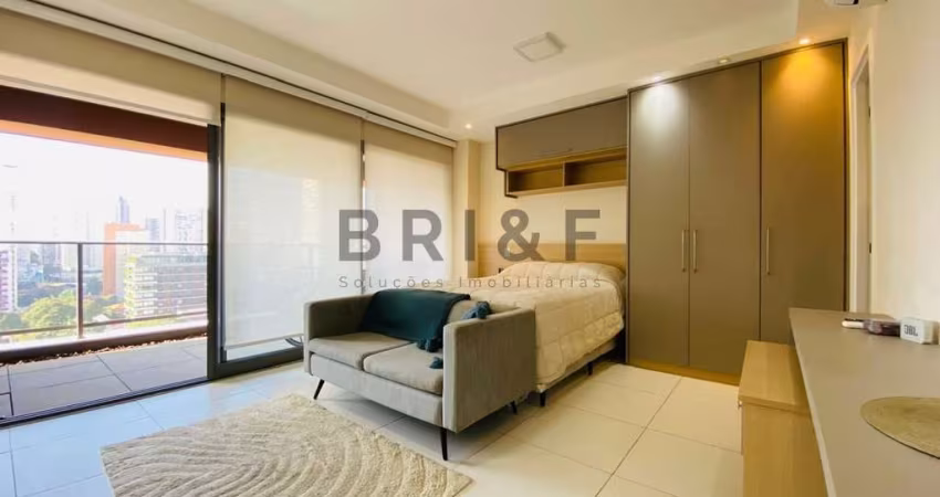 APARTAMENTO STUDIO MOBILIADO PARA LOCAÇÃO NO BROOKLIN - HABITARTE 1 VAGA