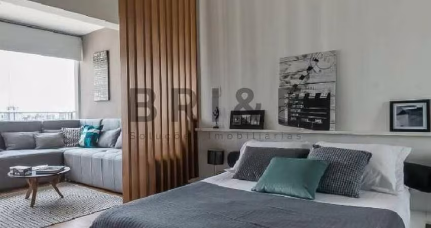 Apartamento para locação com 1 dormitórios(studio), 1 vaga, 34m²- Brooklin- São Paulo