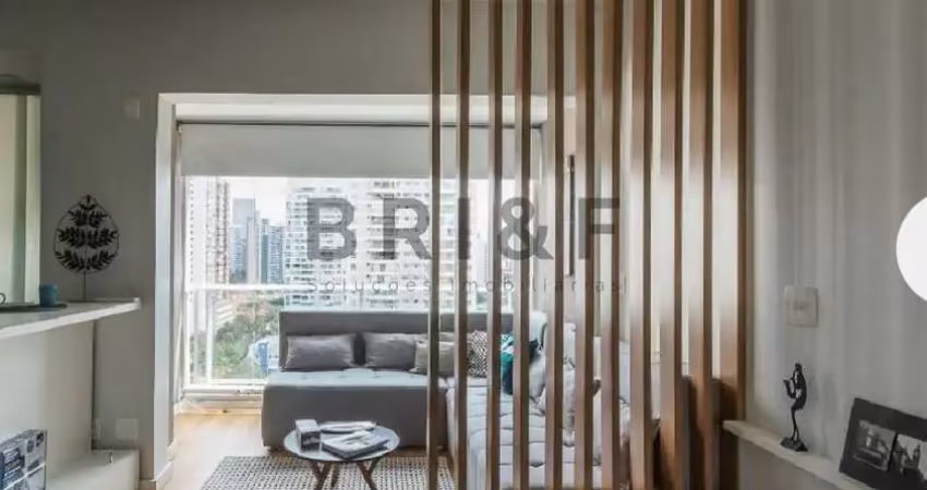 Apartamento para locação com 1 dormitórios(studio), 1 vaga, 34m²- brooklin- são paulo