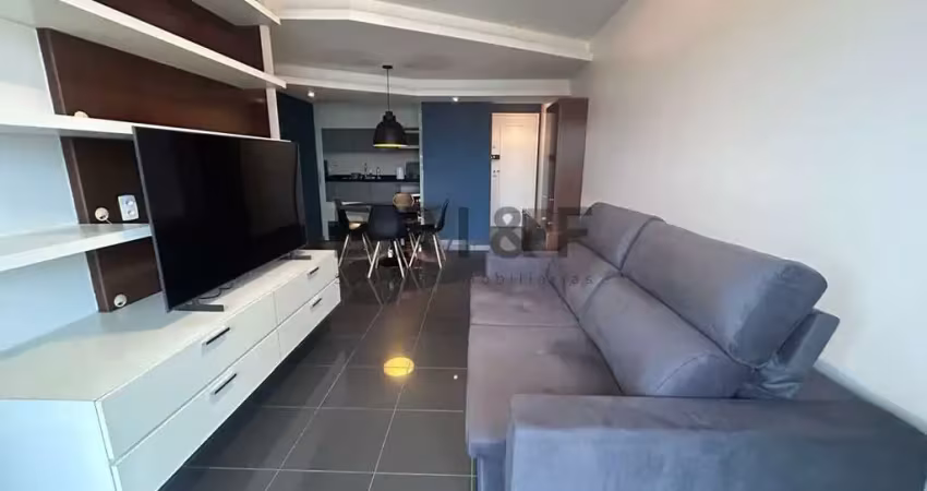 Apartamento para locação no brooklin com 2 dormitórios sendo 1 suite, mobiliado e 2 vagas .