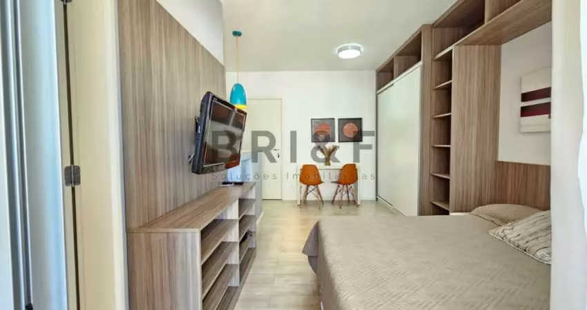 Apartamento para locação, 35m², studio, mobiliado, 1 vaga de garagem. campo belo