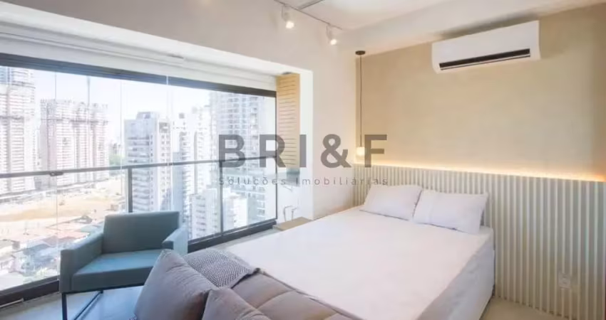 Studio mobiliado para venda e locação - 28m² - soul brooklin, ao lado do metrô