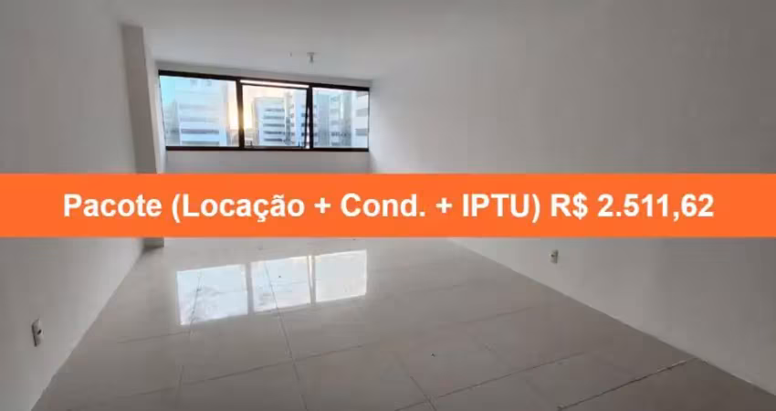 Sala comercial para locação na paralela: 1 sala, 1 banheiro, 1 vaga de garagem - 36m², salvador-ba !
