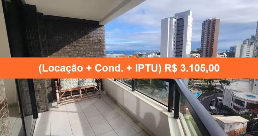 Apartamento de 1 quarto em ondina para locação, salvador-ba! 2 banheiros, 1 vaga de garagem e 48,00 m² de conforto.