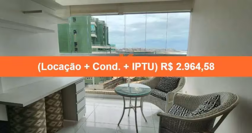 Aluguel de apartamento de 1 quarto e 1 suíte na armação, salvador-ba, com 2 salas, 1 banheiro e 1 vaga de garagem!