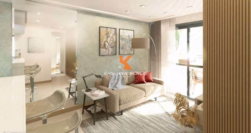 2 Quartos - 63,98 m² - Varanda - Nascente - Área de Serviço - 1 Vaga de Garagem