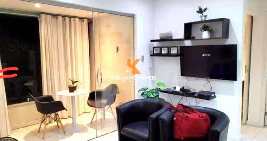 Quarto e Sala - 57 m² - Varanda - Mobiliado - 1 Vaga de Garagem