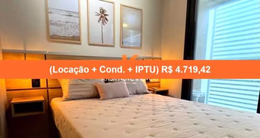 Apartamento para locação de alto padrão na Barra, Salvador-BA: 1 quarto, 1 sala, 1 banheiro, 1 vaga de garagem!