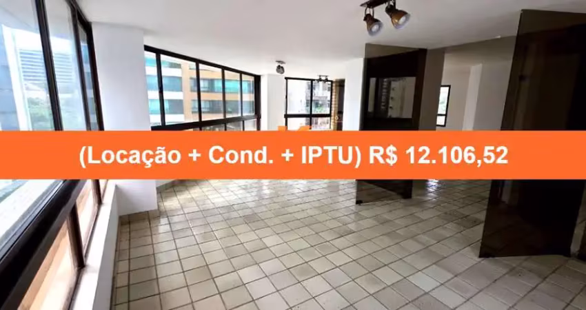 Aluguel de apartamento de luxo na graça, salvador-ba: 3 quartos, 3 suítes, 2 salas, 5 banheiros, 3 vagas de garagem.