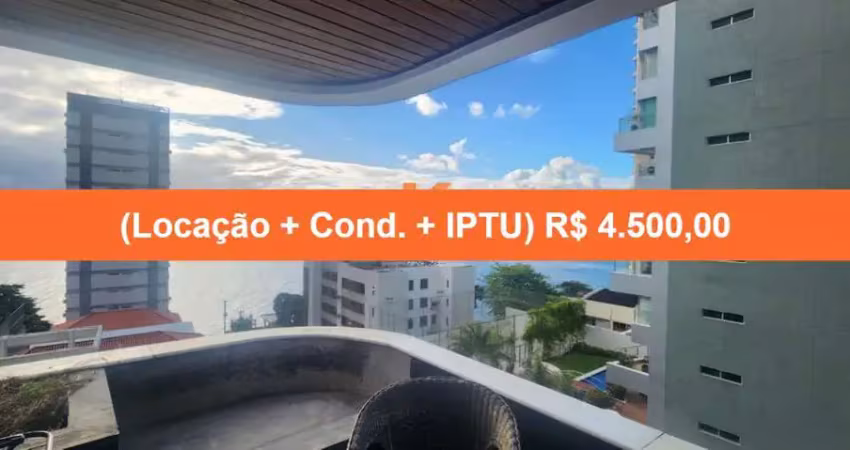 Apartamento para locação em salvador-ba, no bairro vitória: 1 quarto, 1 suíte, 1 sala, 1 banheiro, 1 vaga de garagem.