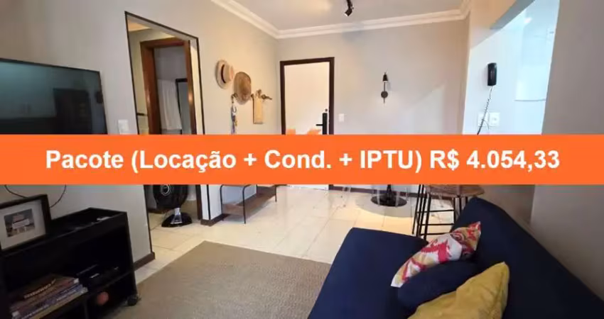Apartamento para locação na barra, salvador-ba: 1 quarto, 1 sala, 1 banheiro, garagem e 41,59 m² de área, a vista mar!