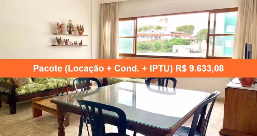 Apartamento para locação na barra, salvador-ba: 2 quartos, 1 suíte, 3 salas, 5 banheiros, 1 vaga, 285m².
