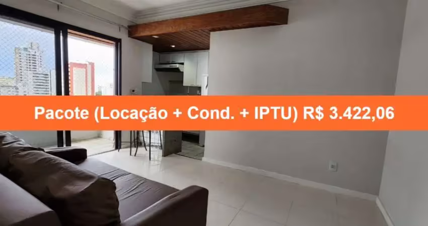 Aluguel de apartamento na vitória, salvador-ba: 1 quarto, 1 sala, 1 banheiro, 1 vaga, 45m² de luxo e conforto!