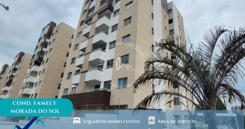 Cond. family morada do sol - condomínio family morada do sol com 3 qts sendo 1 suíte 76 m²