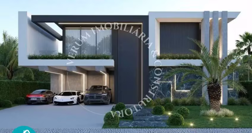 Cond. alphaville ii - cond. alphaville ii, casa duplex com 04 suítes, terreno + planta personalizada + construção, manaus-am.