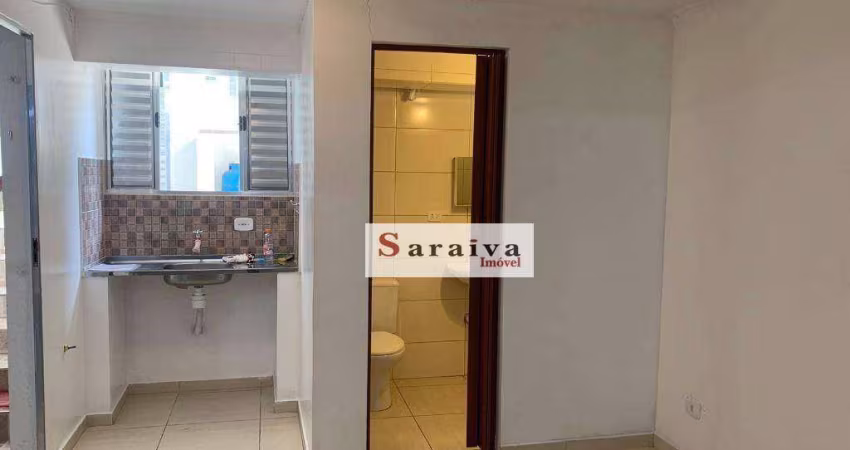 Kitnet com 1 dormitório para alugar, 15 m² por R$ 1.040,00/mês - Jardim Hollywood - São Bernardo do Campo/SP