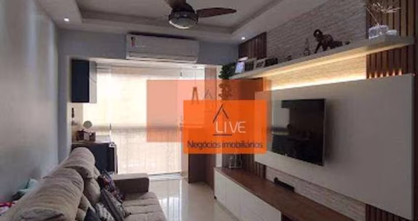 Live vende - Apartamento com 3 dormitórios à venda, 80 m² por R$ 600.000 - Santa Rosa - Niterói/RJ