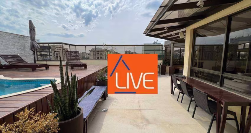 LIVE VENDE: Linda Cobertura 4 quartos, 2 suítes, vaga, 313m²