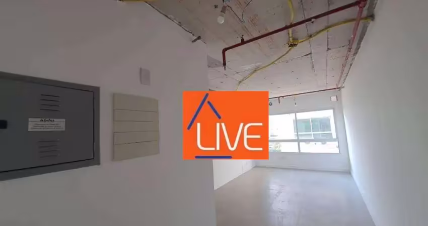 LIVE VENDE: Ótima sala com 1 banheiro, 1 vaga, 26,11m²