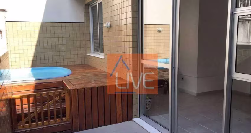 Live vende: cobertura duplex com 3 quartos, sendo 1 suíte, piscina e 2 vagas, 136 m² por r$ 730.000,00 - santa rosa - niterói/rj