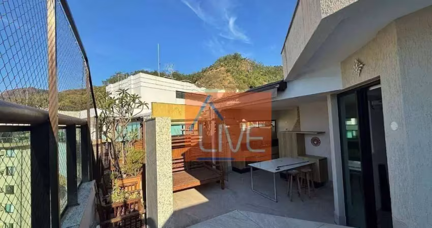 Live vende : cobertura vista mar com 2 varandas ,3 quartos com 2 suítes , 3 banheiros ,2 vagas , 178 m² por r$ 1.690.000 - charitas - niterói/rj