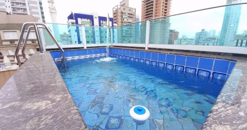 Cobertura à venda, 2 quartos, 1 suíte, 1 vaga, aparecida - santos/sp