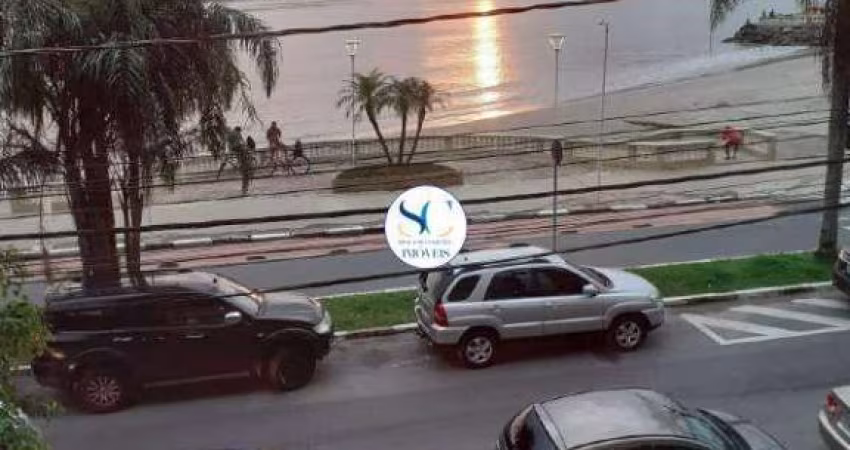 Apartamento de 1 Dormitório, com dependência de emprega, frente e Vista mar, no bairro Boa Vista em São Vicente.