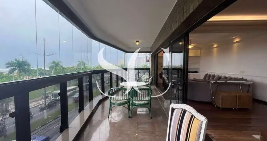 Aluga-se apartamento alto padrão frente e vista mar no bairro de pompéia em santos
