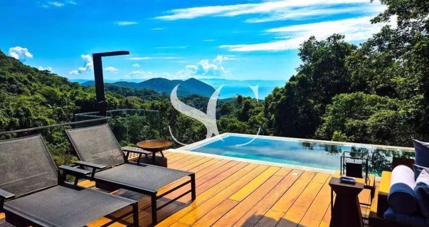 Vende-se casa cinematográfica em condomínio fechado no guarujá - 5 suítes, 700 m2