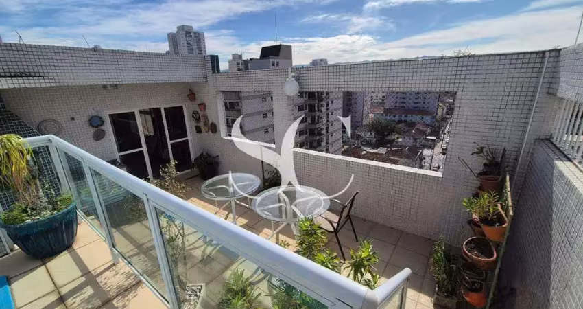 Aluga-se cobertura duplex em santos, no embaré - piscina privativa, 4 dormitórios, 1 suíte, 2 vagas.