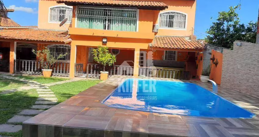 Casa com 3 quartos (2 suítes), piscina e área gourmet – centro de maricá, 360m²