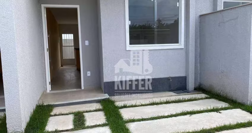 Casa nova com 2 quartos (1 suíte) no barroco - itaipuaçu, maricá - rj | 75m² | financia