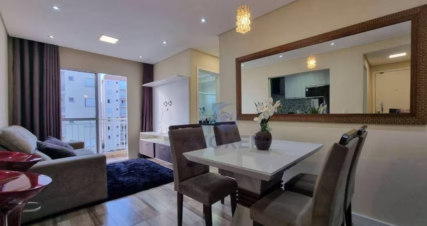 Apartamento totalmente mobiliado, Praça das Árvores, Ferraz de Vasconcelos/SP; 2 quartos; 1 vaga