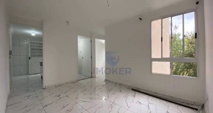 Apartamento em Suzano/SP; 2 quartos; ampla sala de estar; 1 vaga de garagem.
