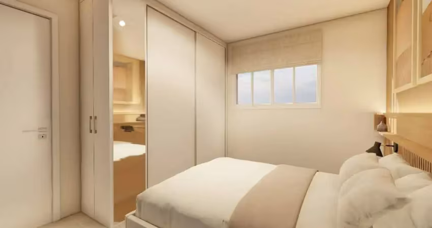 Oportunidade para morar ou investir, apto de 01 qto com 02 vagas em linha